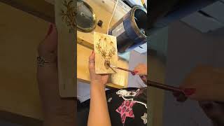 “Turning simple wood into timeless art 🔥»#Pyrography#WoodBurning#ArtShorts