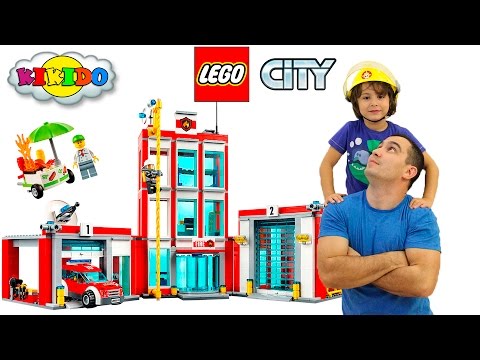 Лего Пожарная Станция 60110. Как пожарные тушат настоящий пожар. Lego City Fire Station.