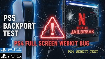 PS5 Backport Test: PS4 Webkit Exploit & Netflix Jailbreak! 13.00|