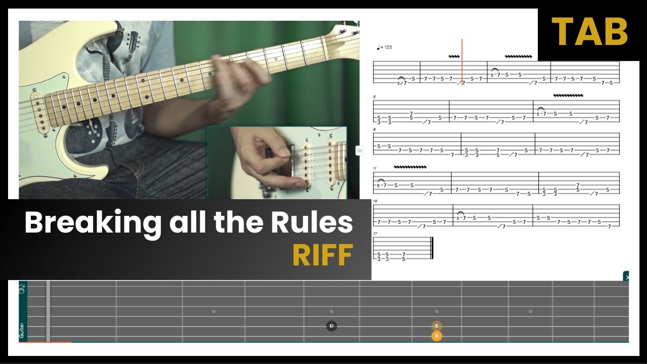 Aprenda fácil Breaking all the Rules ( RIFF ) Peter Frampton Guitar