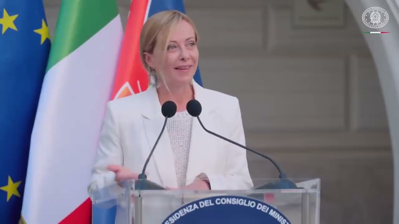 Cerimonia di giuramento dei neoassunti SISR. Interviene Giorgia Meloni.