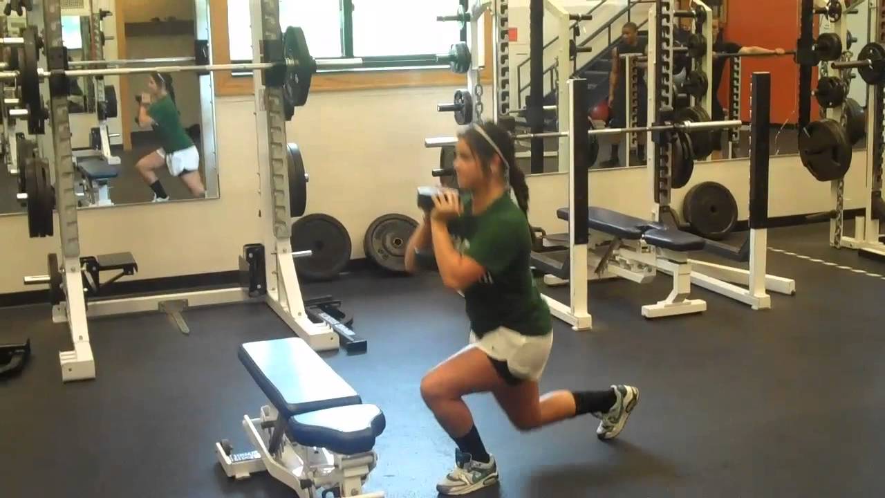 1 DB Reverse Lunge to step up - YouTube