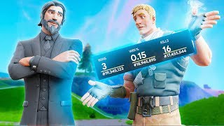 I hit a TRICKSHOT while his STREAM spectated me.. (Exposing My Duos Stats)