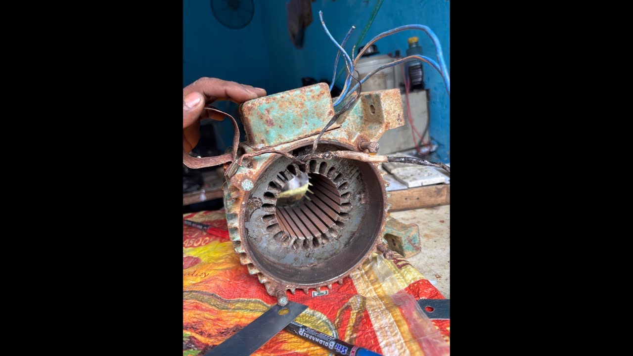 Live | 2HP Motor Paper Lagana, Coil Banana & Winding Full Process  Verma Electrical