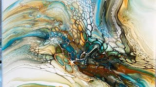 88. Deconstructed Bloom; Fluid Art; Acrylic Pouring