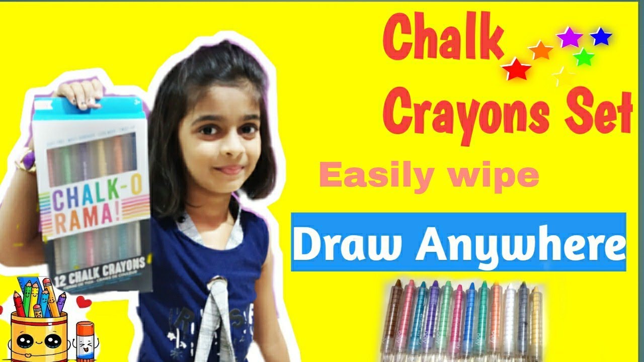 Chalk Crayons Set Review / Draw colour and wipe / Chalk O Rama / 