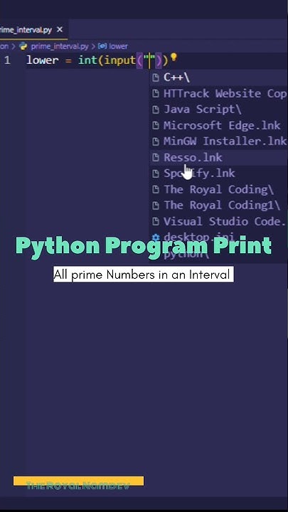 Python Program to print all Prime Numbers in an Interval#python # ...