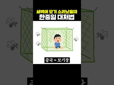 새벽에 모기 소리났을때 한중일 <strong>대처법</strong>
