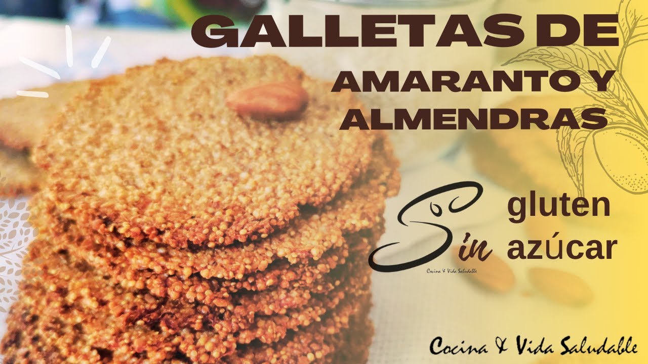 Печенье с амарантом и миндалем | Без глютена | Без сахара | Без яйца | Cocina & Vida Saludable