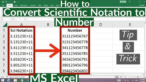 How to Remove Scientific Notation From Large Number in Excel | Convert Scientific Notation to Number