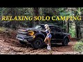 Relaxing 🏕️ Solo Girl GIANT Tent Camping