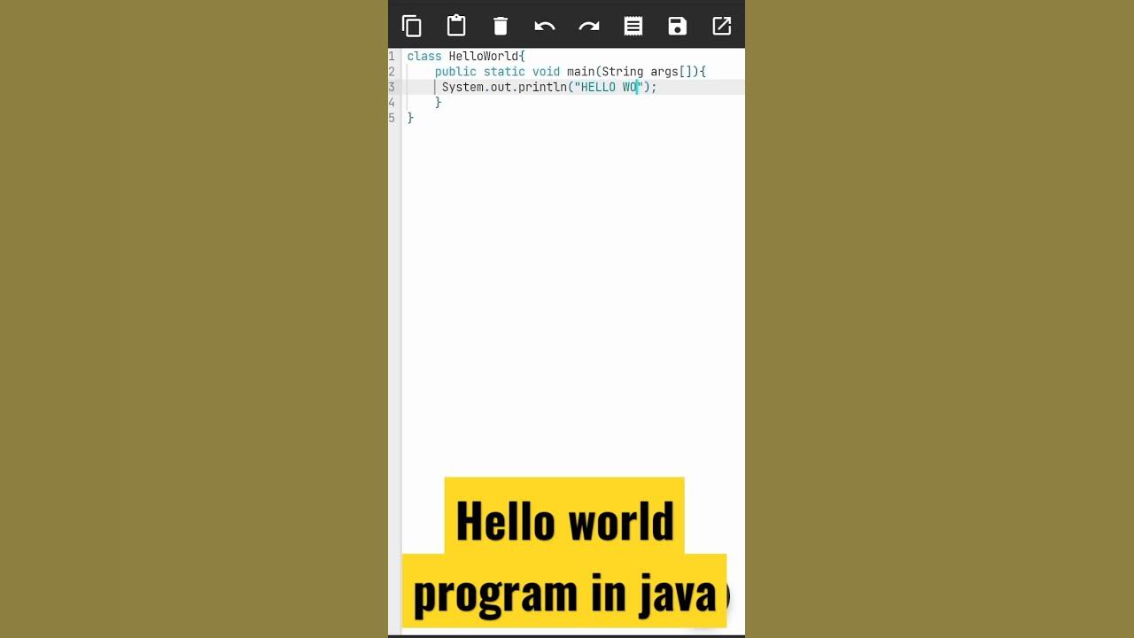 how to print hello world in java // hello world program in java #java ...