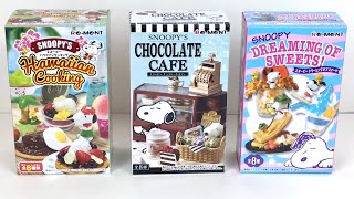 Rement Blind Box Minaitures Snoopy Chocolate Cafe Hawaii Dreaming of sweets Peanuts Unboxing