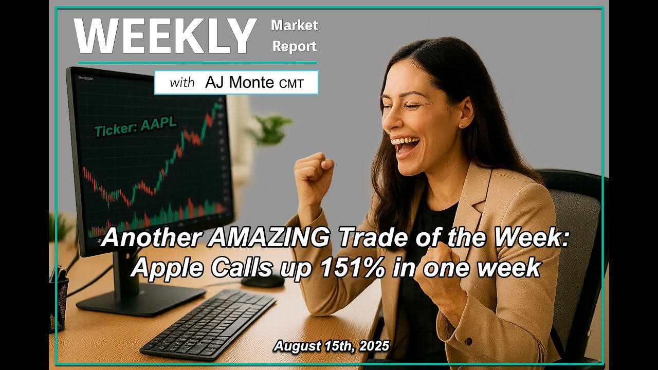 Another Great Trade! Weekly Market Report featuring AAPL as the trade of the week with AJ Monte CMT