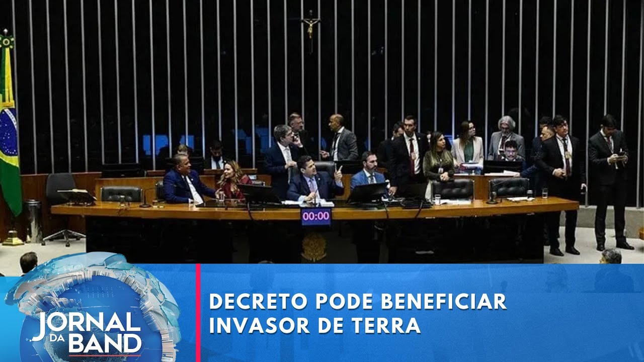 Decreto pode beneficiar invasor de terra | Jornal da Band