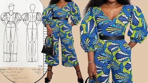 I Made The Perfect Jumpsuit With Sleeves | Pattern Drafting and Jumpsuit Sewing Tutorial