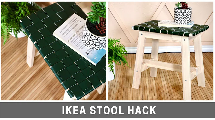 DIY IKEA HACK | Faux Woven Leather Technique | Norraker Stool