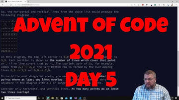 Advent of Code 2021 - Day 05 - Using C#, .NET, and Visual Studio Code (Republish)
