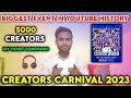 Creators Carnival 2023 | 5000 Creators meet up New Delhi | YouTube Creators Summit 2023 #meetup