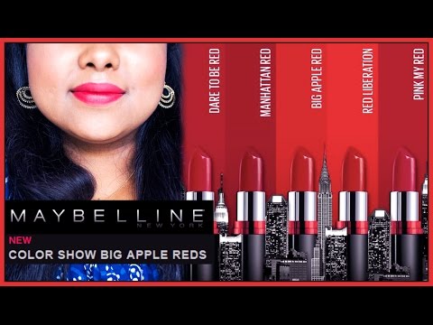 Video: Maybelline Colour Show Big Apple Red Red Creamy Matte Lipstick Dare To Be Red Pregled