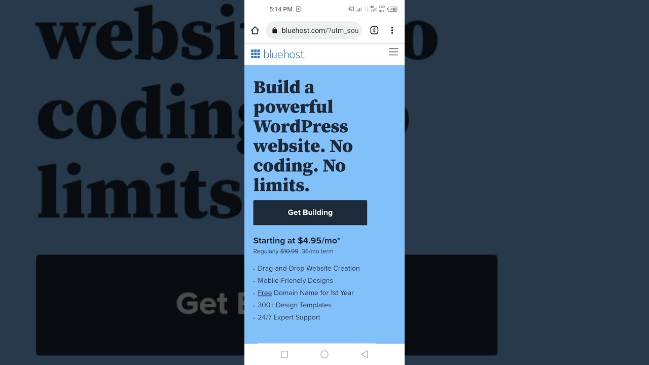 Bluehost – Best for WordPress hosting