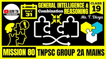 🧠 General Intelligence & Reasoning - 19 | Combination | Ms. T. Divya | Mission 80