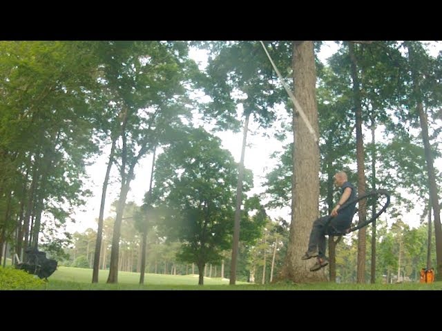 How to rig a rope swing without climbing the tree 