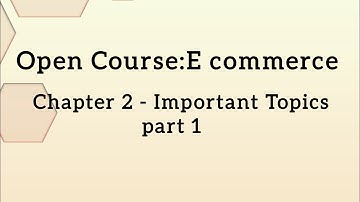 Different models of E Commerce || Fifth semester 