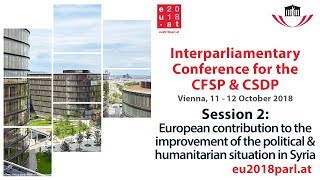Interparliamentary Conference for the CFSP & CSDP – Session 2 (12 October 2018)