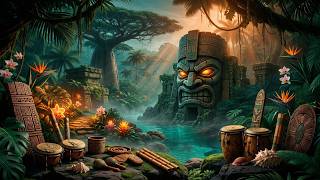 🏝️ The Lost Island of Stone Gods 🌺 | Tribal Lounge & Jungle Ambience