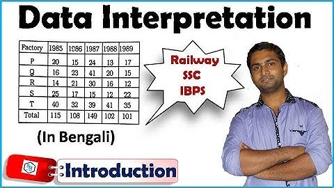 (Demo Lesson)Data Interpretation Basic To Advanced for Railway NTPC, SSC CHSL, IBPS (IN Bengali)