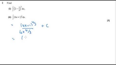 OCR C3 June 2016 q2ii - A2 Maths - Integrating functions in the form f(ax+b)