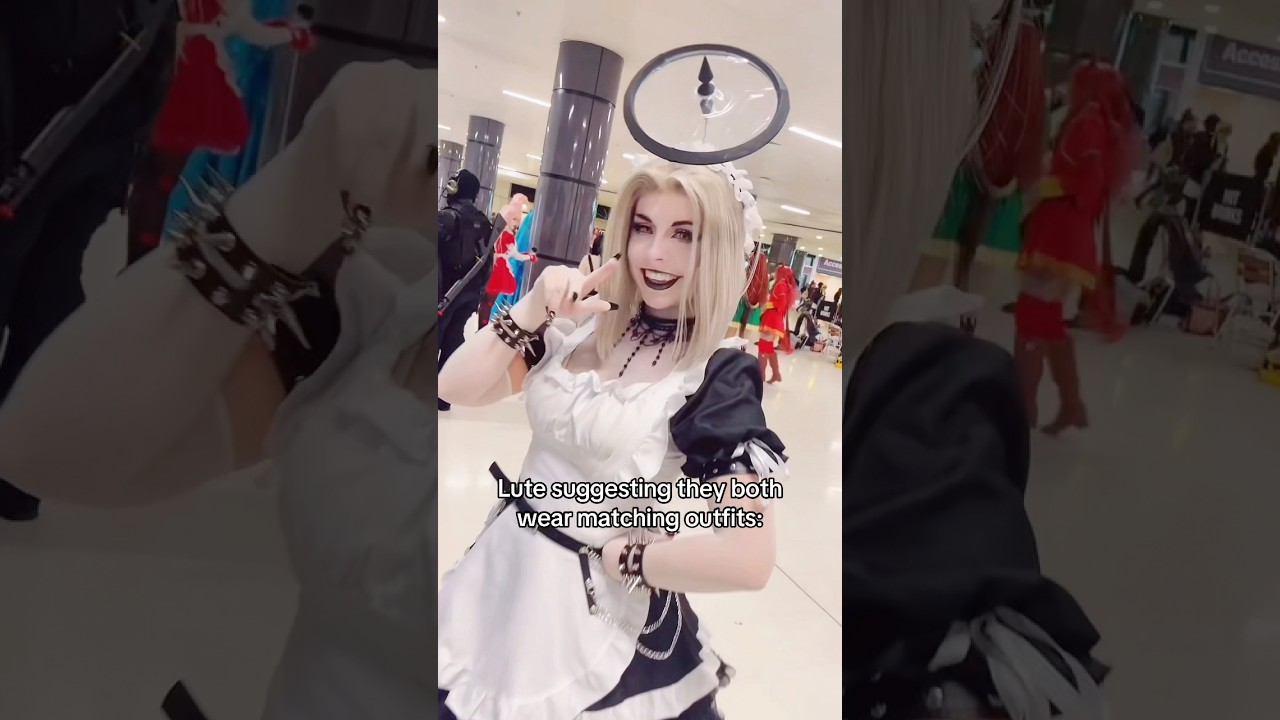 Wrong outfit!!! @Alicenyannyan #comiccon #hazbinhotel #adamhazbinhotel #lutehazbinhotel #cosplay