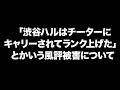 「渋谷ハルがチーターに囲われてランク上げてた」とかいう風評被害について