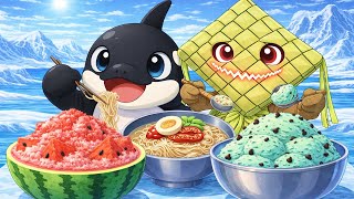 Evolving The Moment They Eat Brainrot Mukbang Random Food Battle