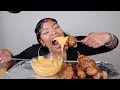 CHEESY SPICY KOREAN MEATBALLS MUKBANG