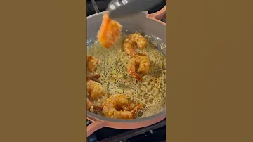 GARLIC BUTTER SHRIMP PASTA  #shorts #recipe #food #viral #foodgasm #delicious #cooking #happy