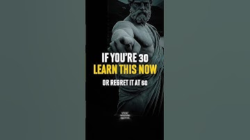 Levenslessen die ik leerde toen ik 30 was, om spijt te voorkomen als ik 60 ben | Stoïcisme