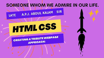 Tribute Web Page for Dr. A P J Abdul Kalam | HTML & CSS Full Tutorial @mypcskills