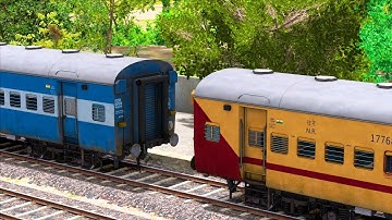 ICF BLUE coupling ICF UTKRISHT Coach | BUMPY RAILROAD | Train Simulator | Railworks 3 | Railroad Fun
