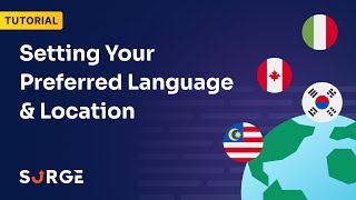 Setting Your Preferred Language and Location