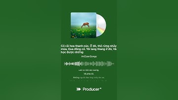 Cỏ rải hoa thanh cúc.Ở đó, thỏ rừng nhảy múa,Qua đồng cỏTôi lang thang ở đó,Và học được những từ ngữ