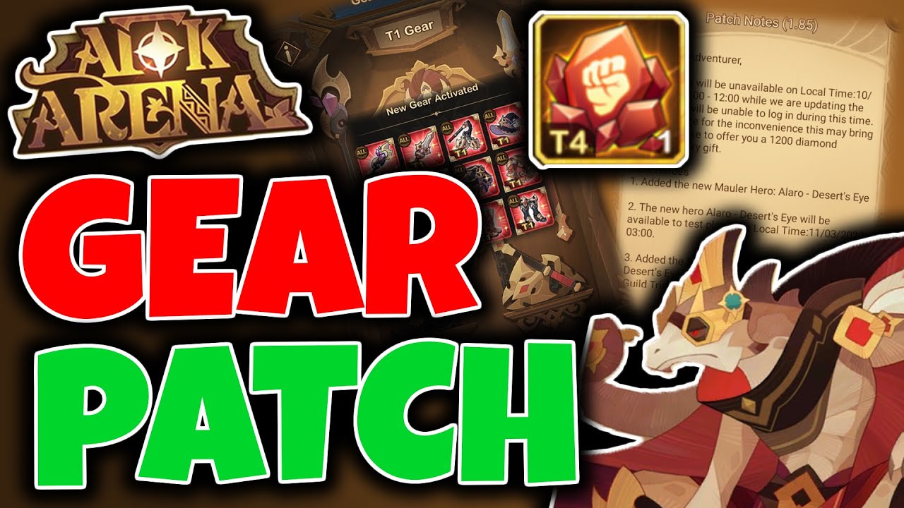 A lot of GEAR upgrades: T4, Resonance, QoL 1.85 PATCH // AFK ARENA