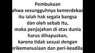 Pembukaan Undang-Undang Dasar Negara Republik Indonesia Tahun 1945 #UUD #UUD1945 #UNDANGUNDANGDASAR