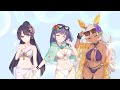 プリコネR「あつまれイイコトクラブ！　ミソラの愉快な夏休み」予告。リリ（CV#鈴木みのり）ミソラ（CV#鬼頭明里）ネア（CV#和氣あず未）ランファ（CV#原田彩楓）