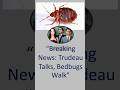 Trudeau talks , Bed bugs walk😄😄