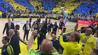 Maç Öncesi Hazırlanan Koreografiden Görüntüler Fenerbahçe Beko - Olympiakos