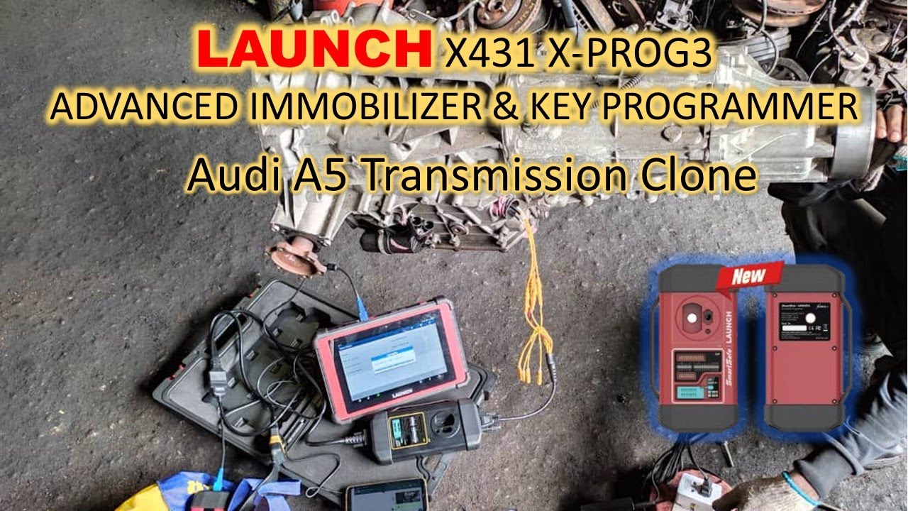 Audi A5 replace used Gearbox with LAUNCH X431 X-PROG3 Clone function