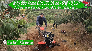 Máy xới đất dầu động cơ Kama 173 chạy đất đỏ tại Yên Thế Bắc Giang