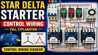 ⚡ Star Delta Starter Control Wiring Kaise Kare? Star Delta Starter Control Wiring practical ! 😱